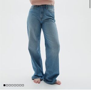 H&M curvy wide fit jeans. Blue. Brand new with tags. Package unopened.